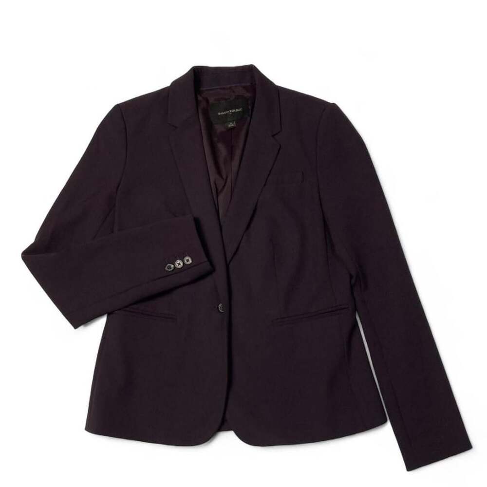 Banana Republic Tailored Blazer Eggplant Purple Size 4
